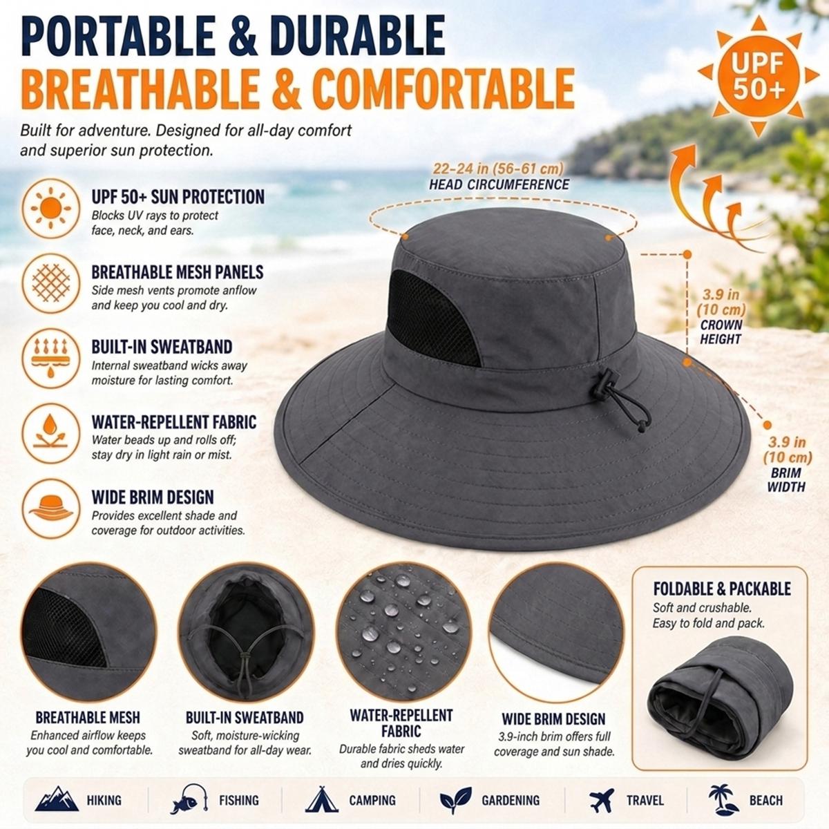 CFO Wide Brim Outdoor Sun Hat