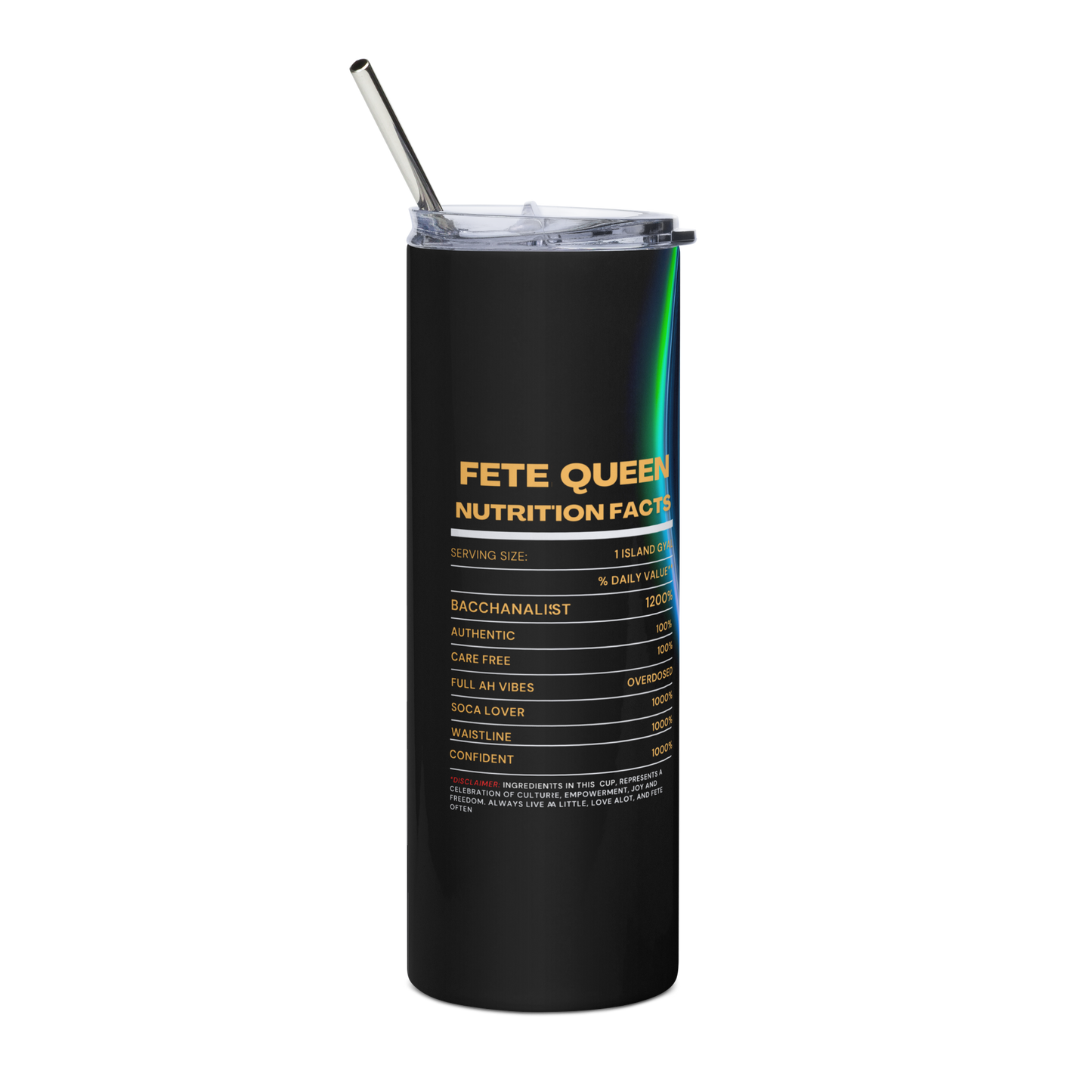 Fete Queen Nutrition Facts Tumbler