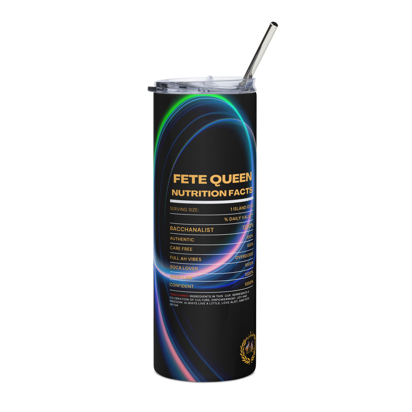 Fete Queen Nutrition Facts Tumbler