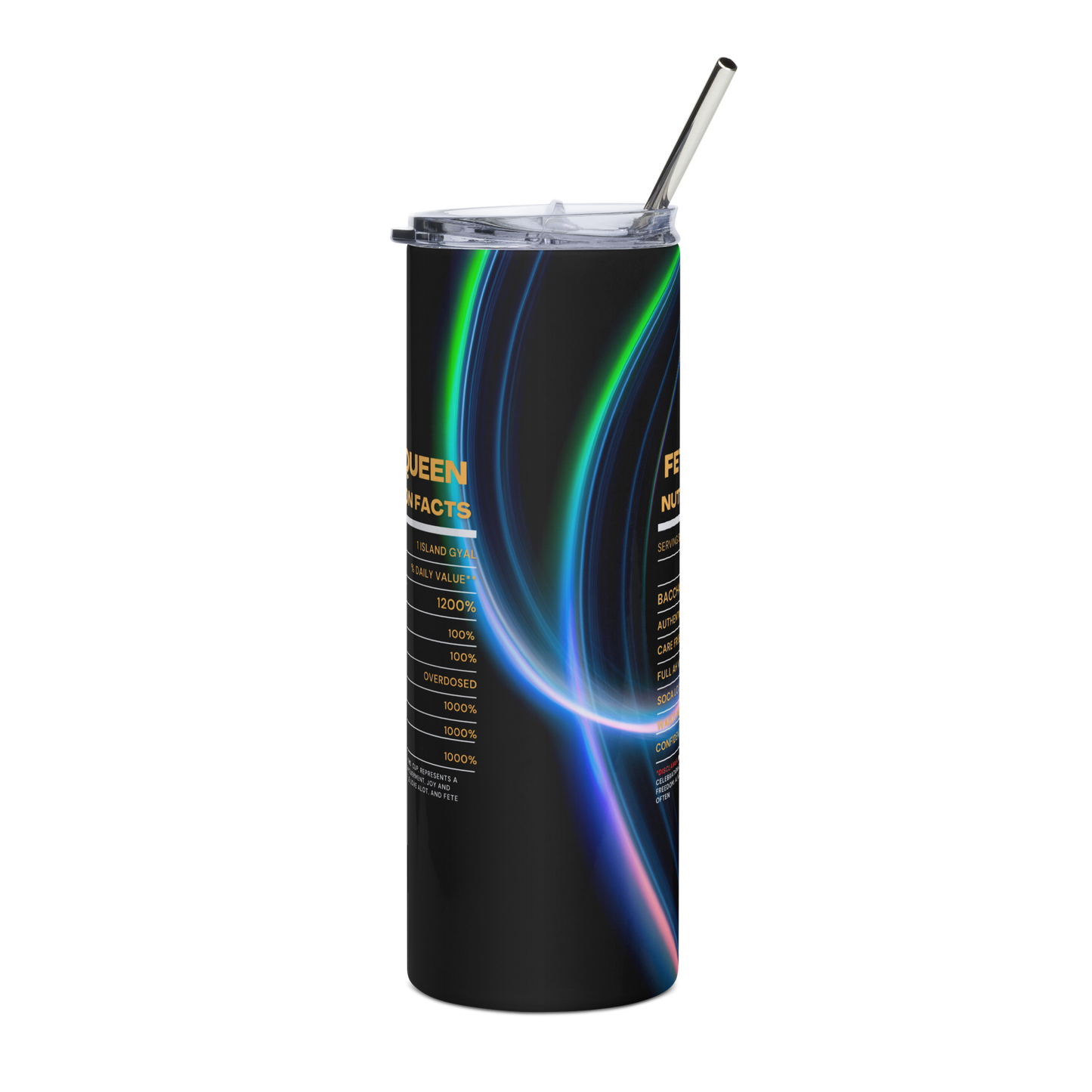 Fete Queen Nutrition Facts Tumbler