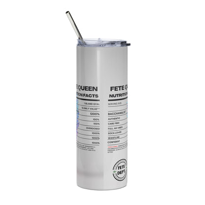 Fete Queen Nutrition Facts Tumbler