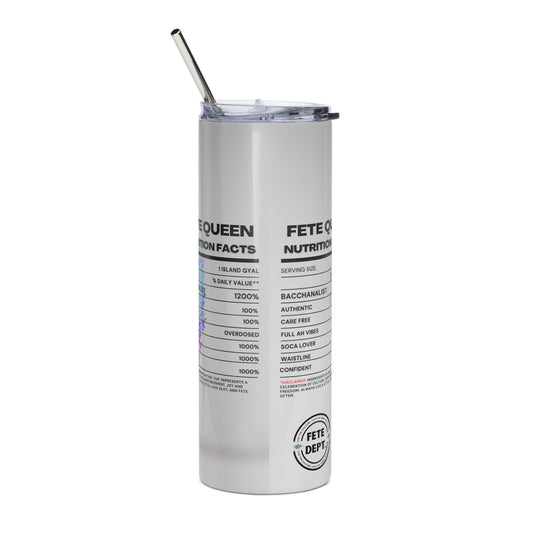 Fete Queen Nutrition Facts Tumbler