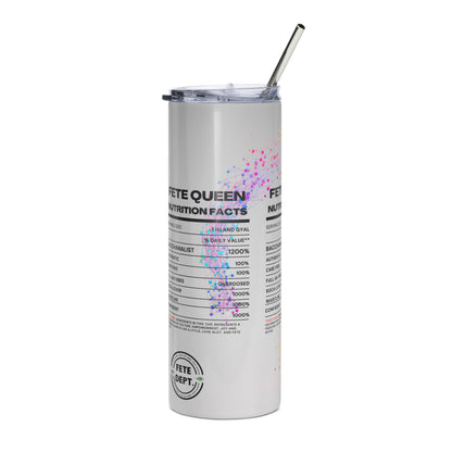 Fete Queen Nutrition Facts Tumbler